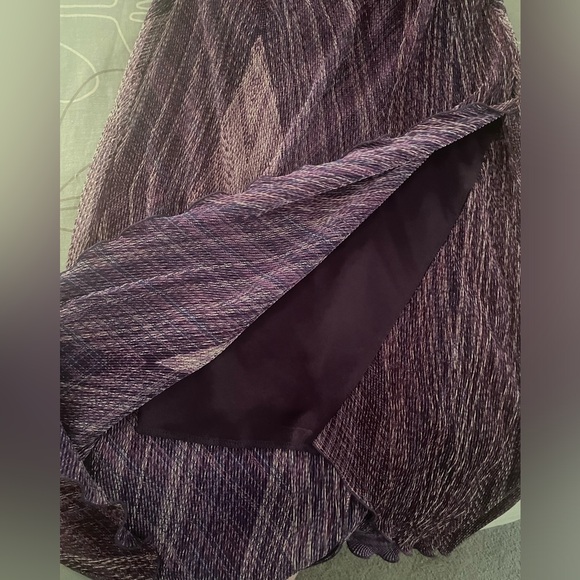 Women’s asymmetrical spaghetti strap plum colored dress - Picture 3 of 4